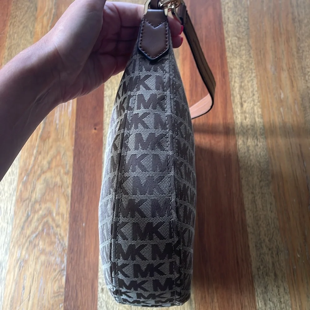 Michael Kors Brown Logo Shoulder Bag